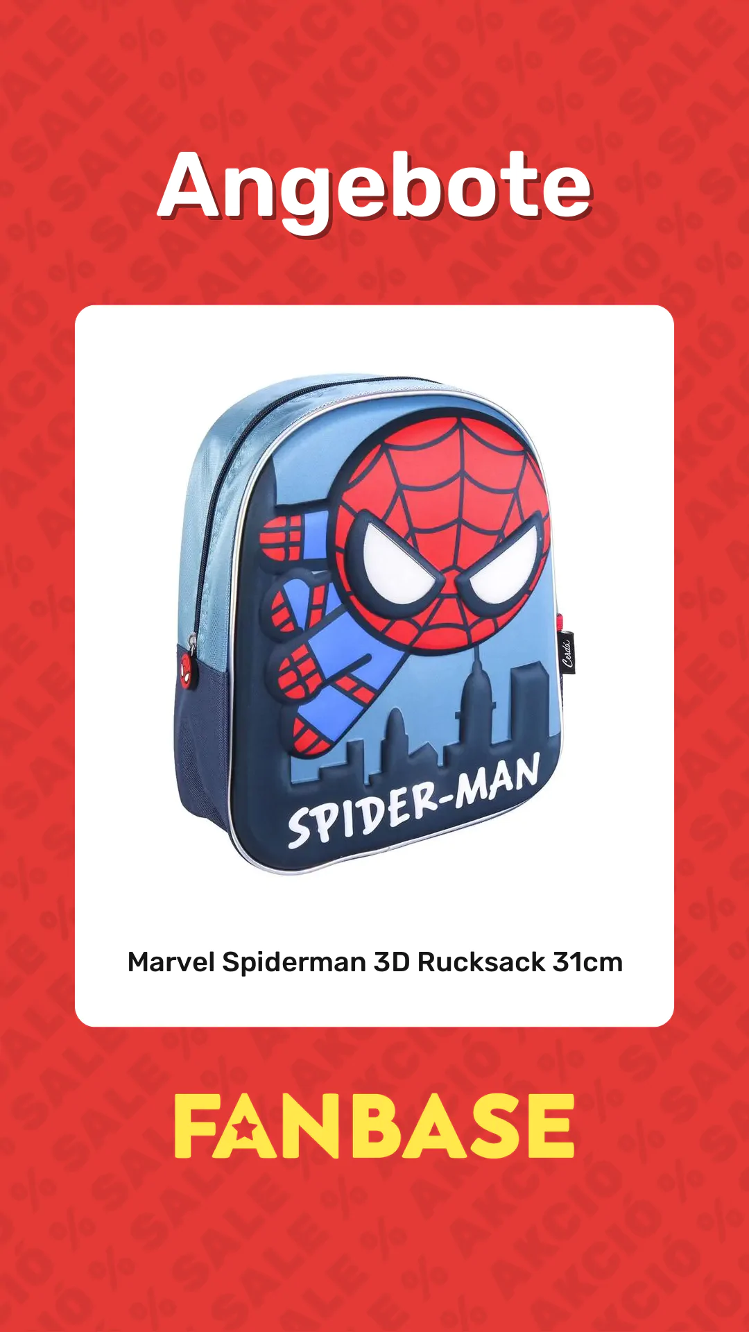 Angebote: Marvel Spiderman 3D Rucksack 31cm