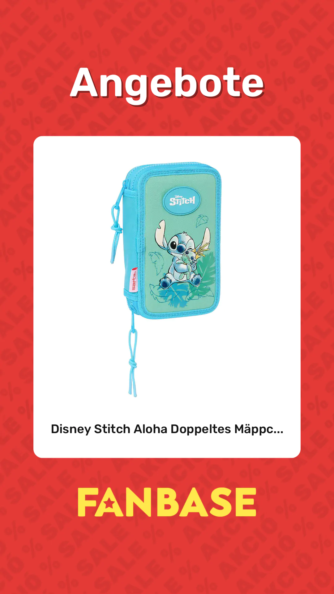 Angebote: Disney Stitch Aloha Doppeltes Mäppc...