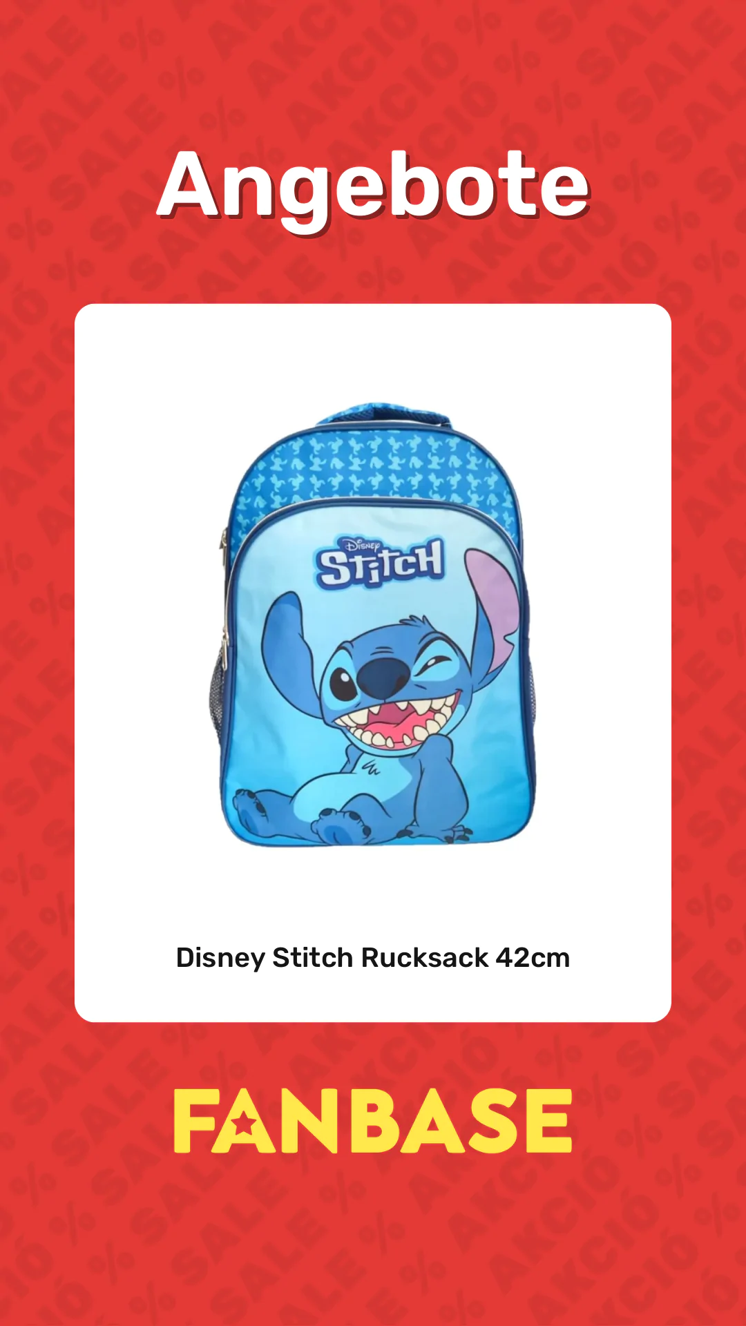 Angebote: Disney Stitch Rucksack 42cm