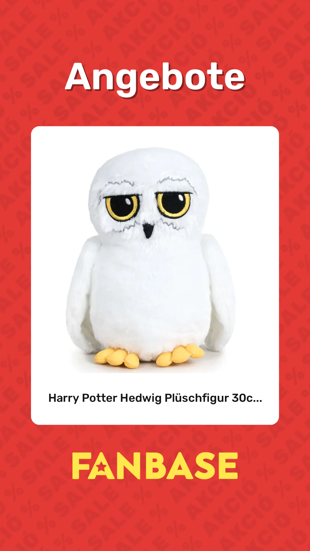 Angebote: Harry Potter Hedwig Plüschfigur 30c...