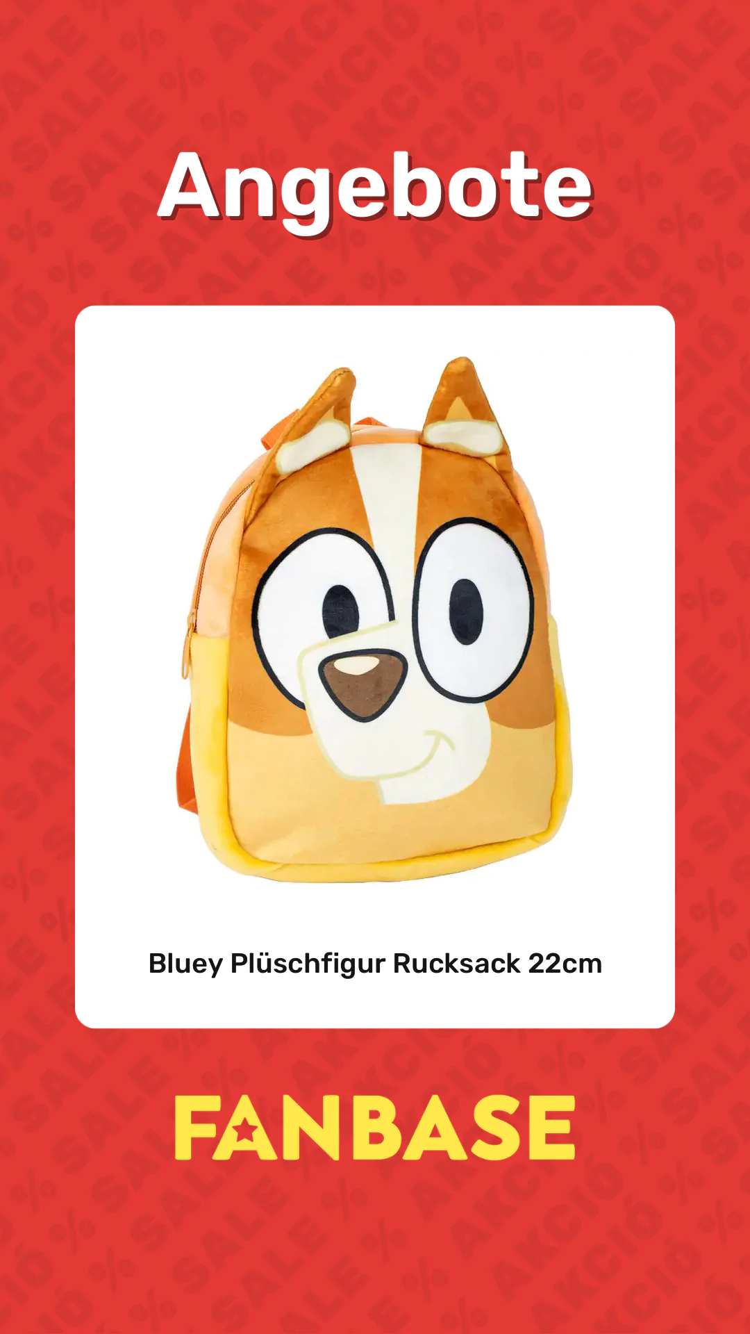 Angebote: Bluey Plüschfigur Rucksack 22cm