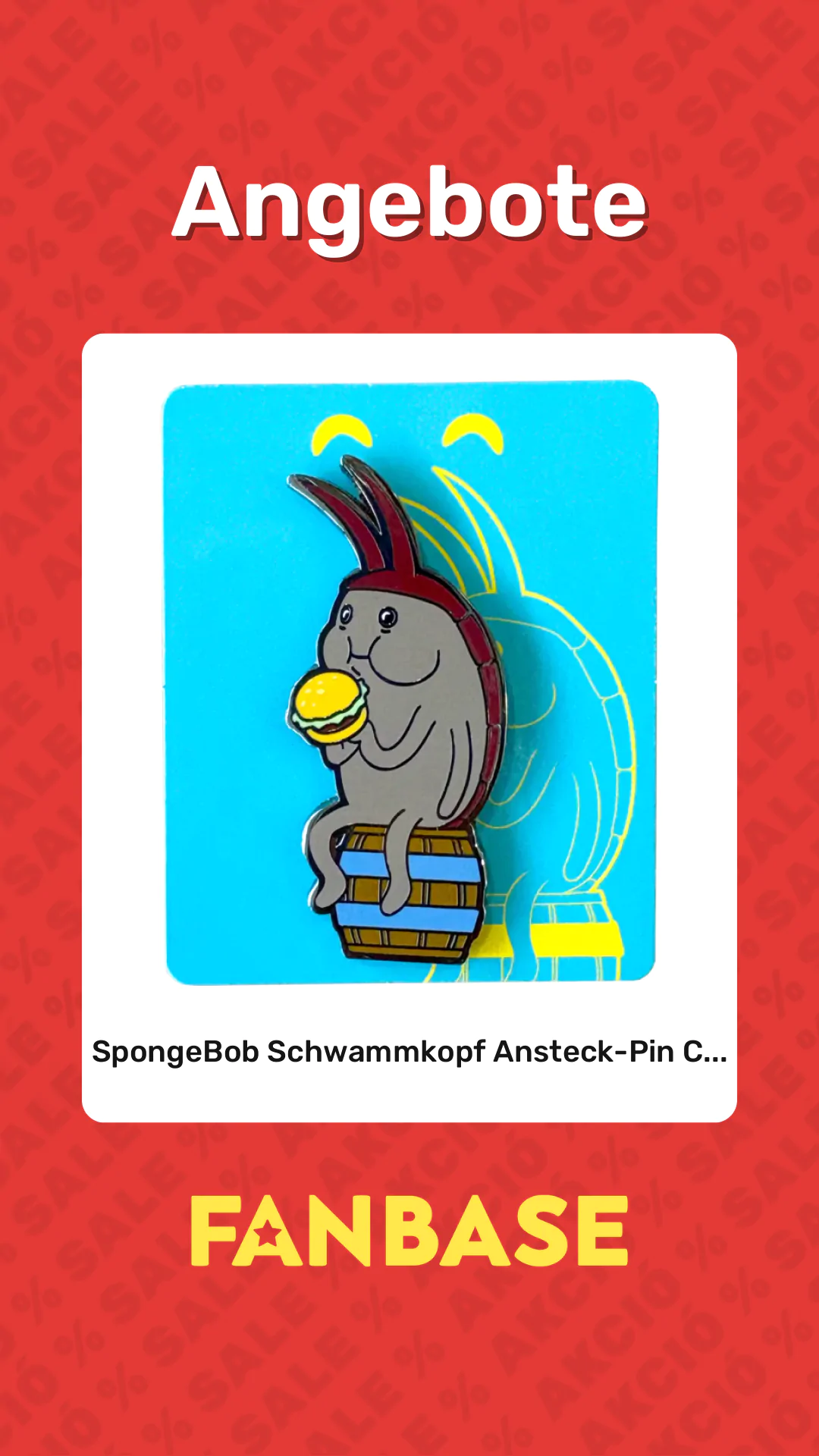 Angebote: SpongeBob Schwammkopf Ansteck-Pin C...