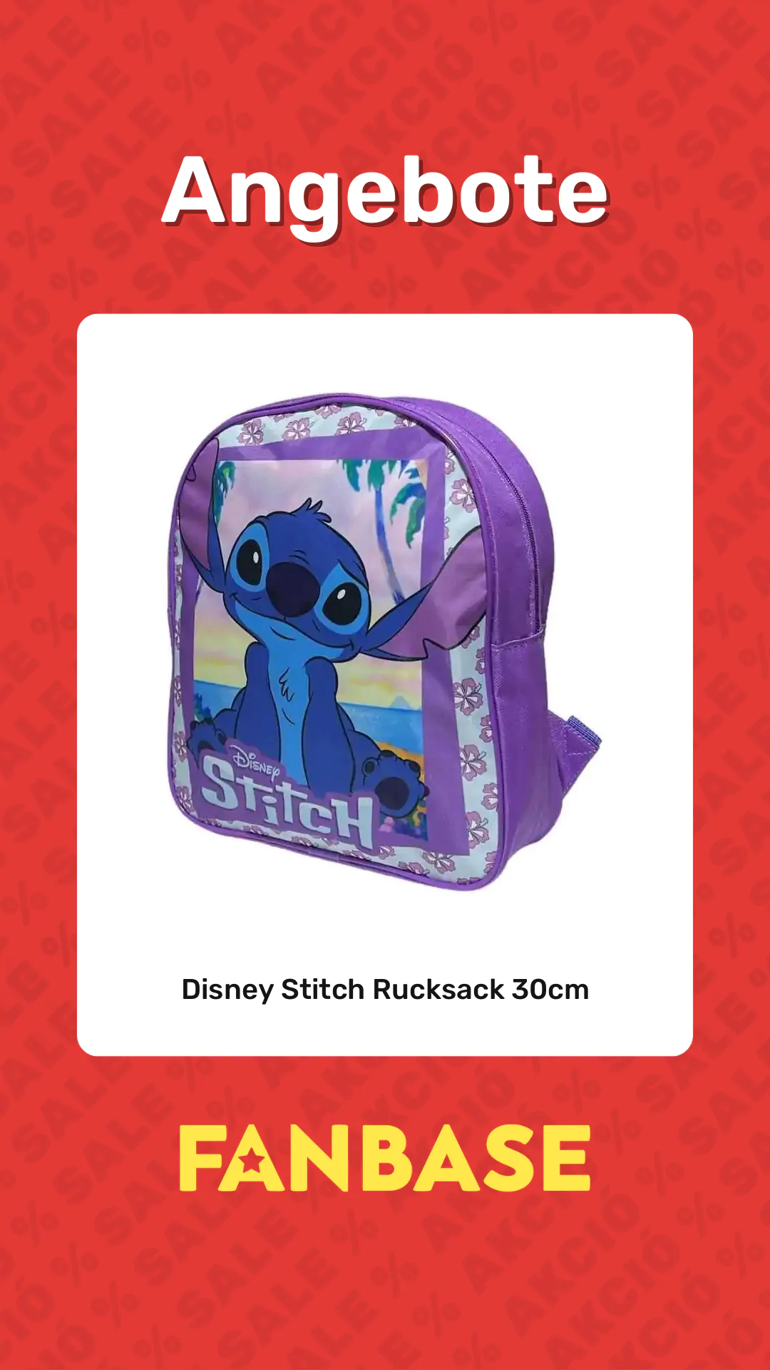 Angebote: Disney Stitch Rucksack 30cm