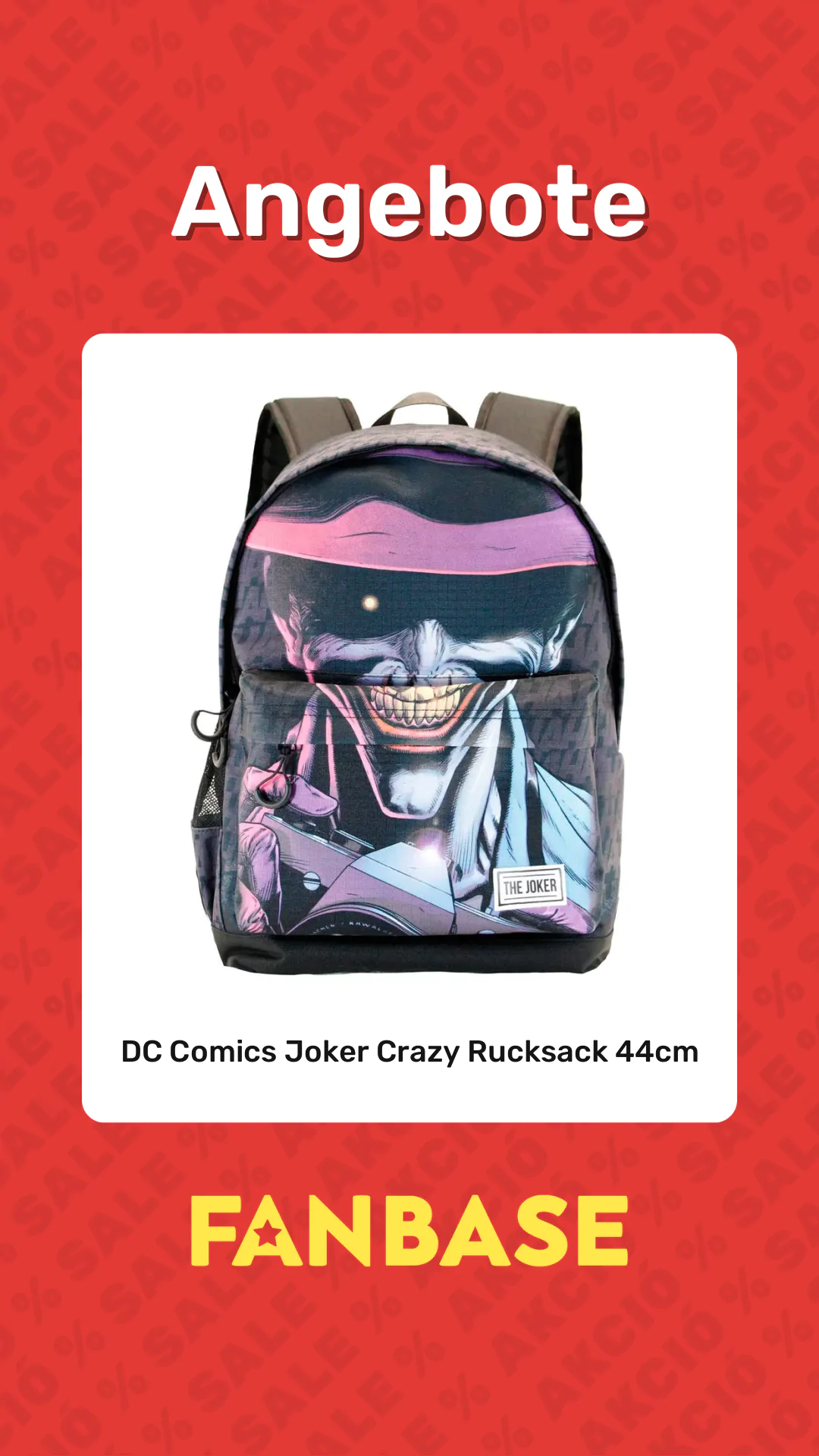 Angebote: DC Comics Joker Crazy Rucksack 44cm