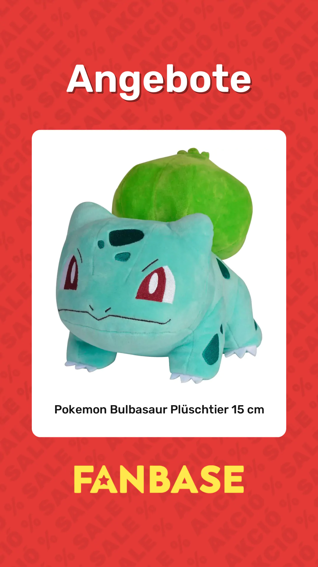 Angebote: Pokemon Bulbasaur Plüschtier 15 cm