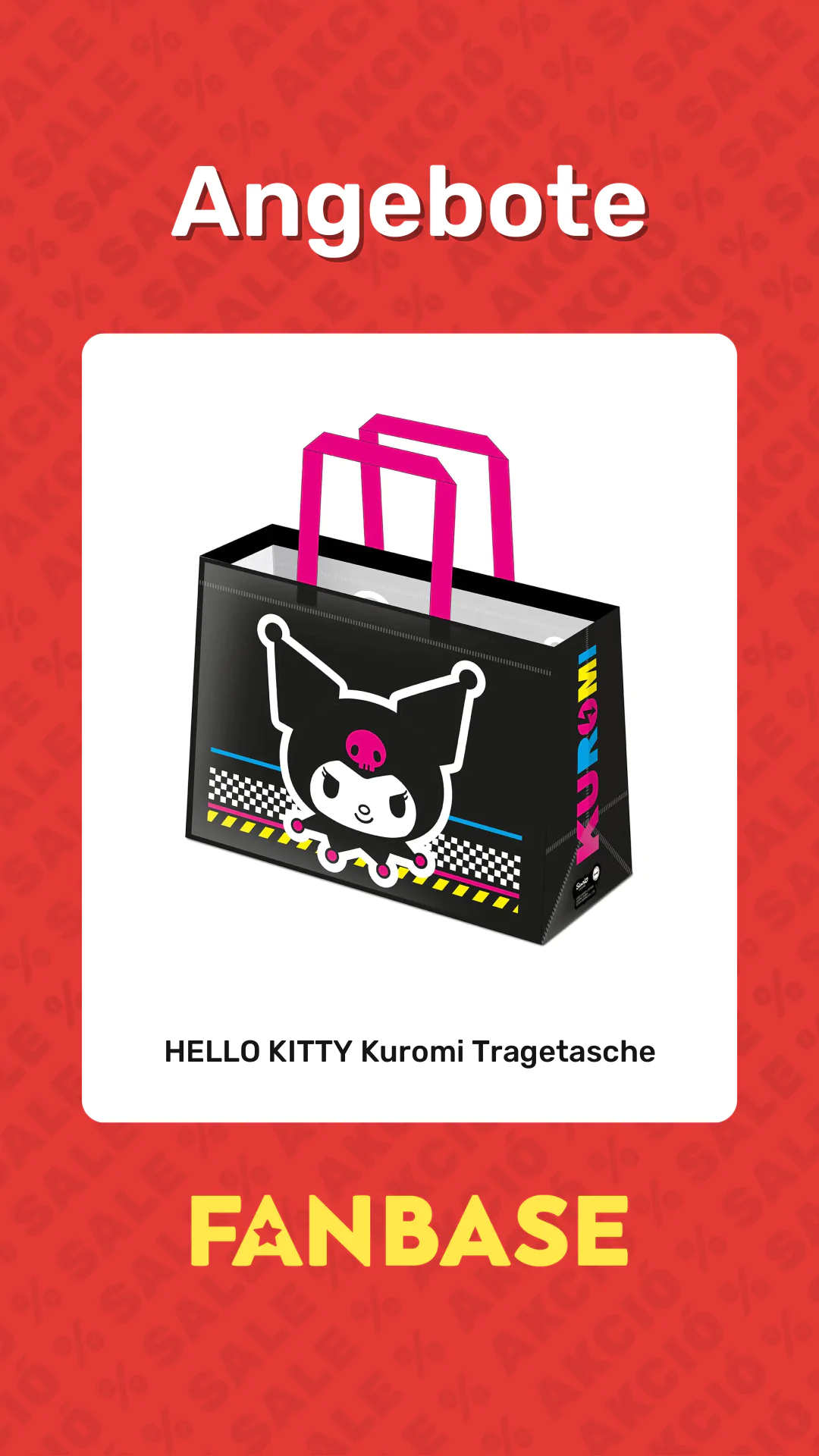 Angebote: HELLO KITTY Kuromi Tragetasche