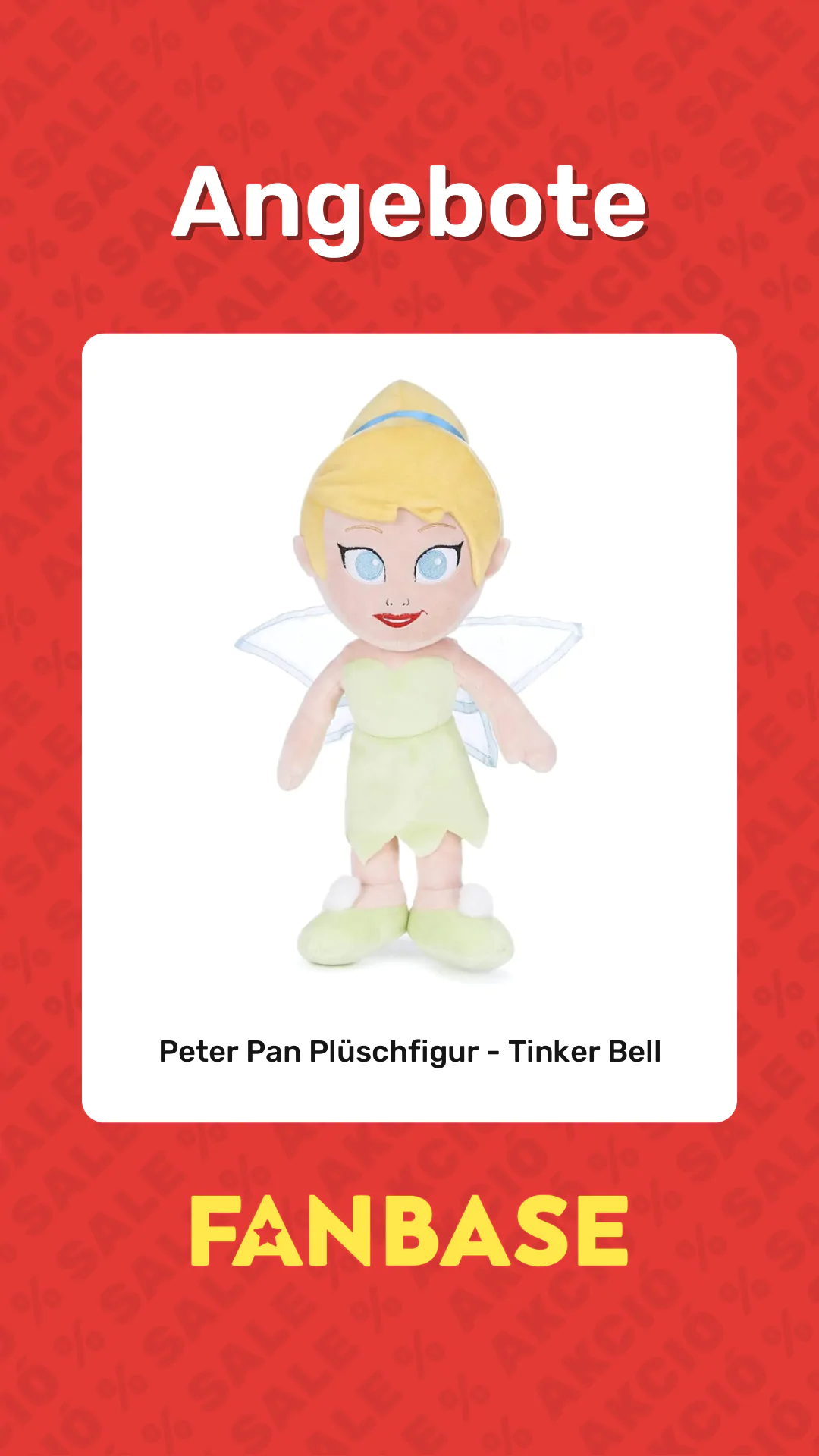 Angebote: Peter Pan Plüschfigur - Tinker Bell