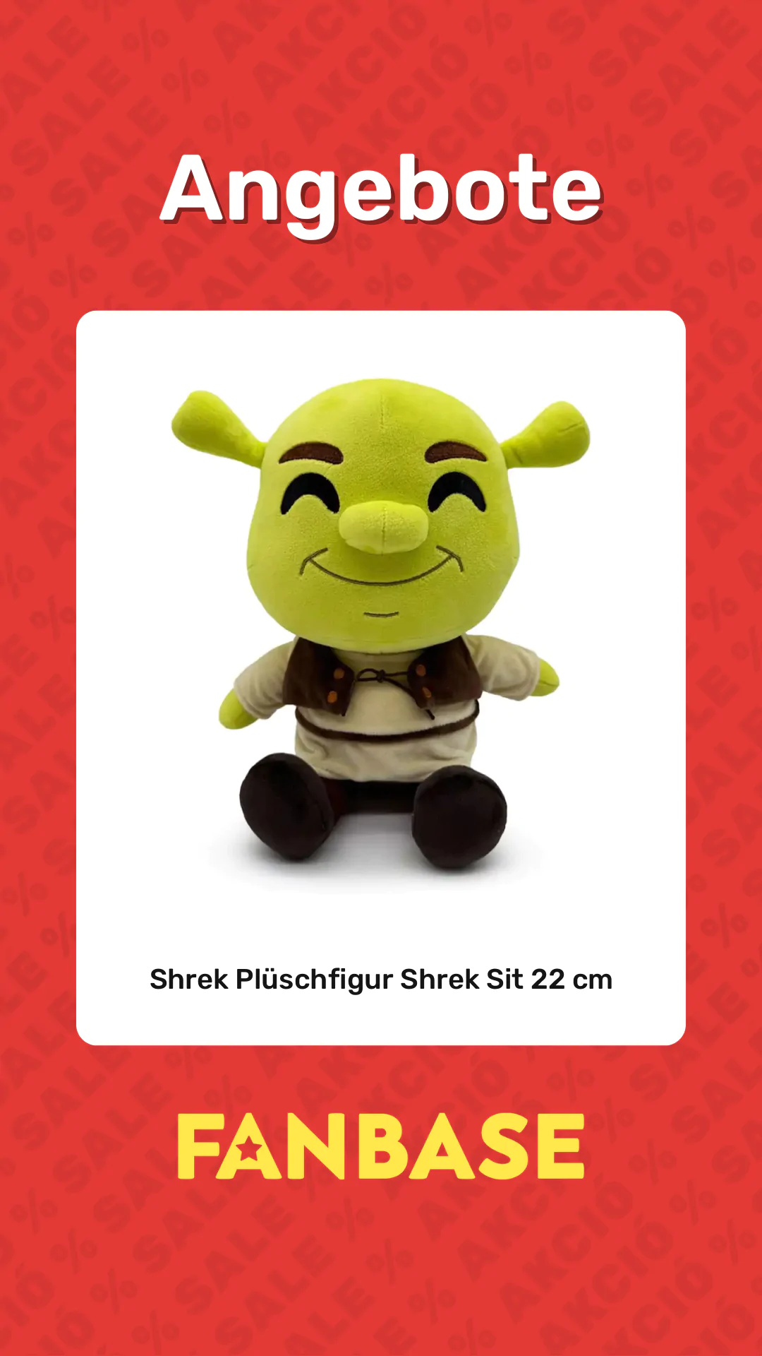 Angebote: Shrek Plüschfigur Shrek Sit 22 cm