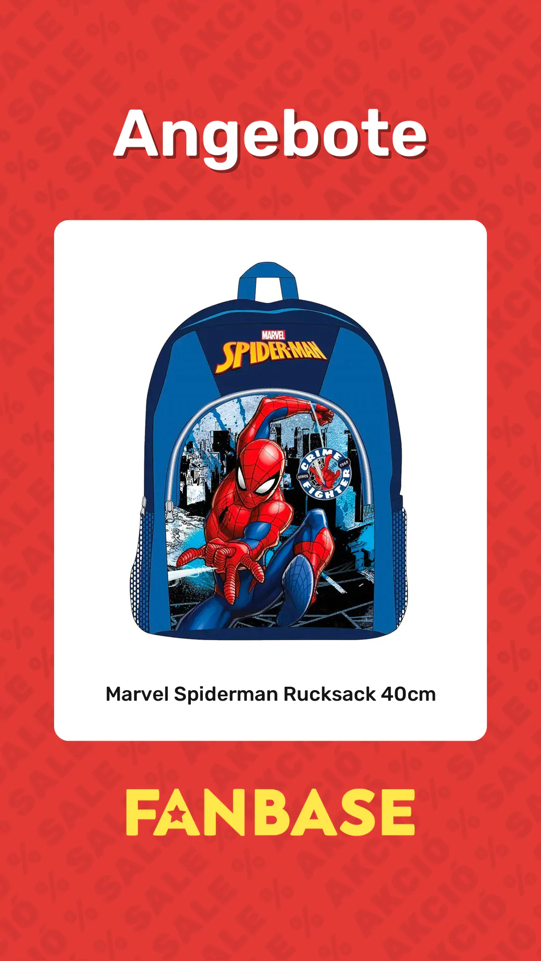 Angebote: Marvel Spiderman Rucksack 40cm