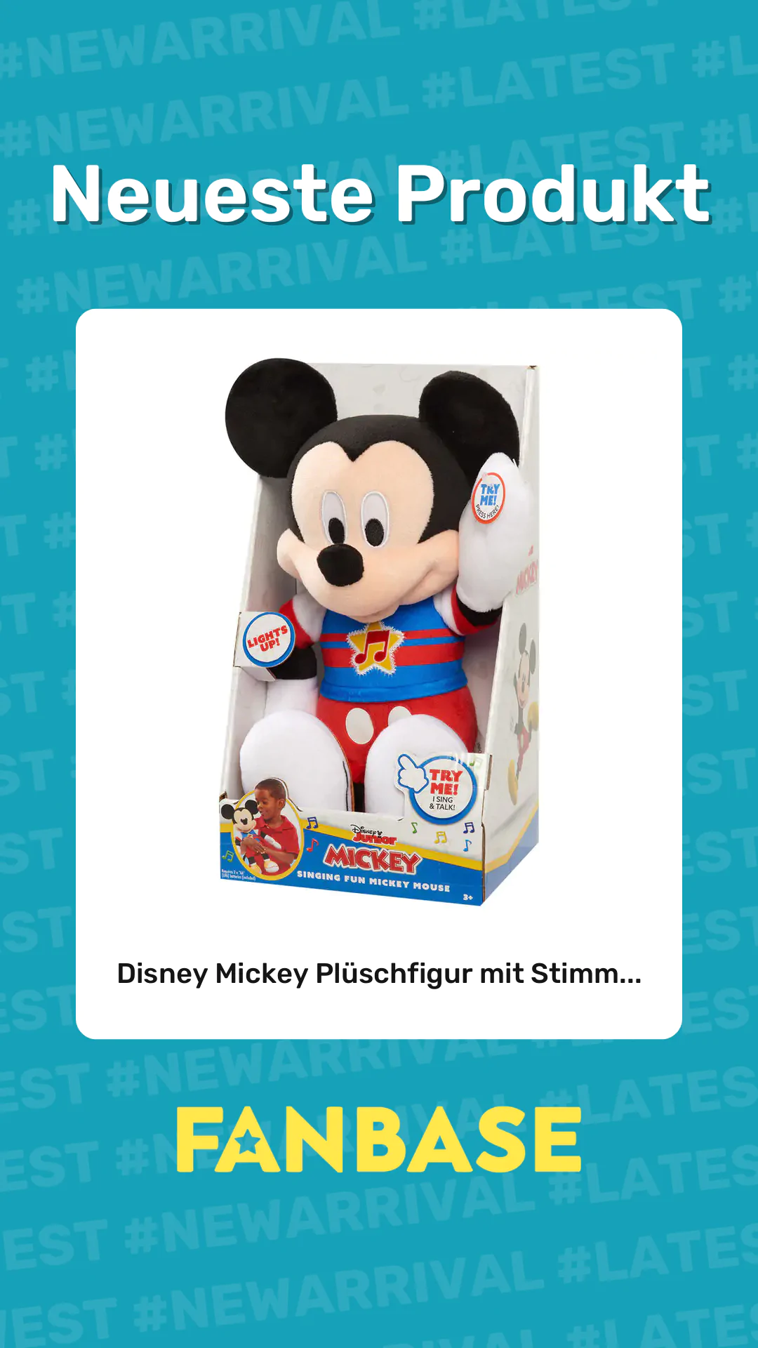Neueste Produkt: Disney Mickey Plüschfigur mit Stimm...