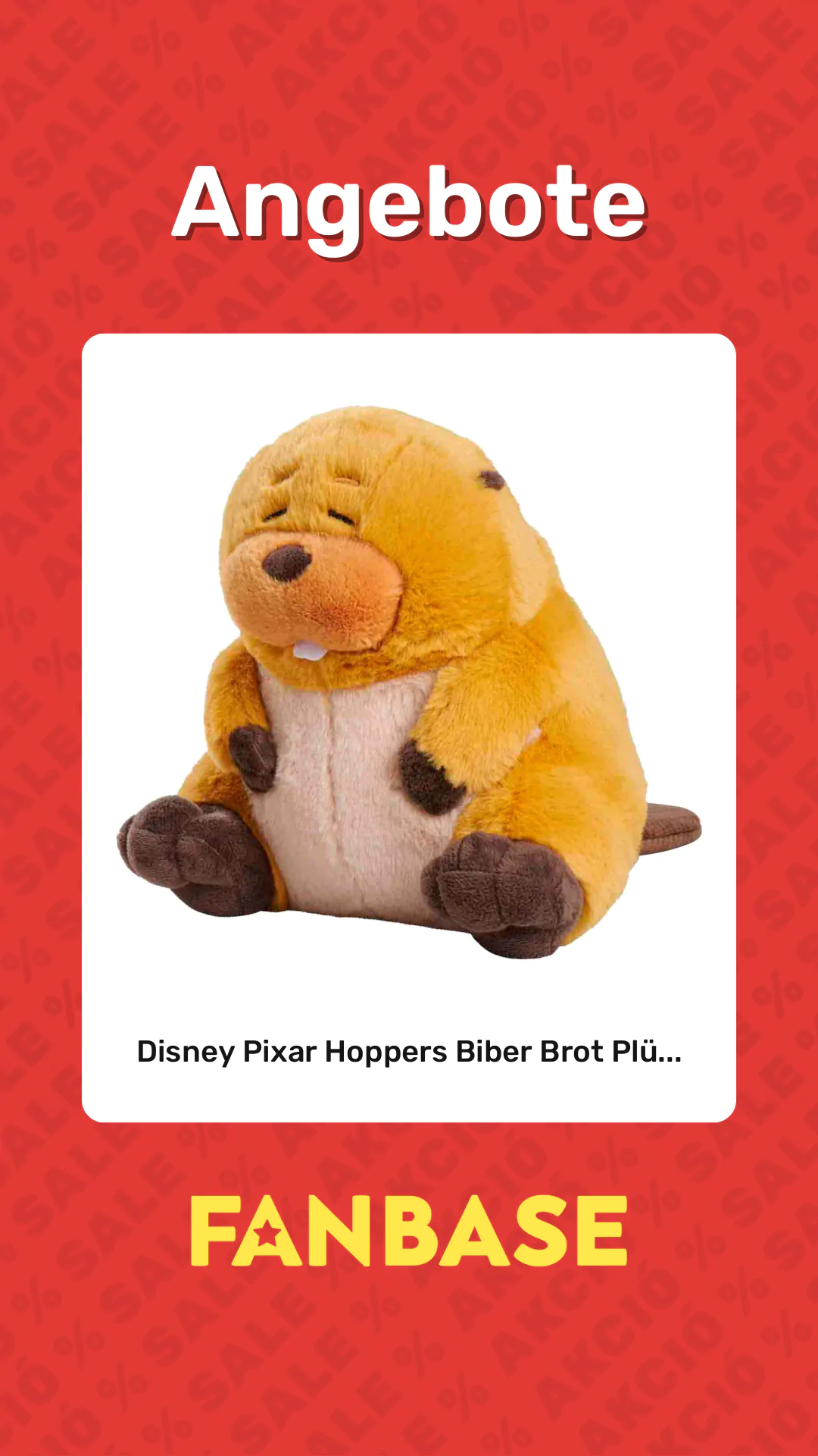Angebote: Disney Pixar Hoppers Biber Brot Plü...