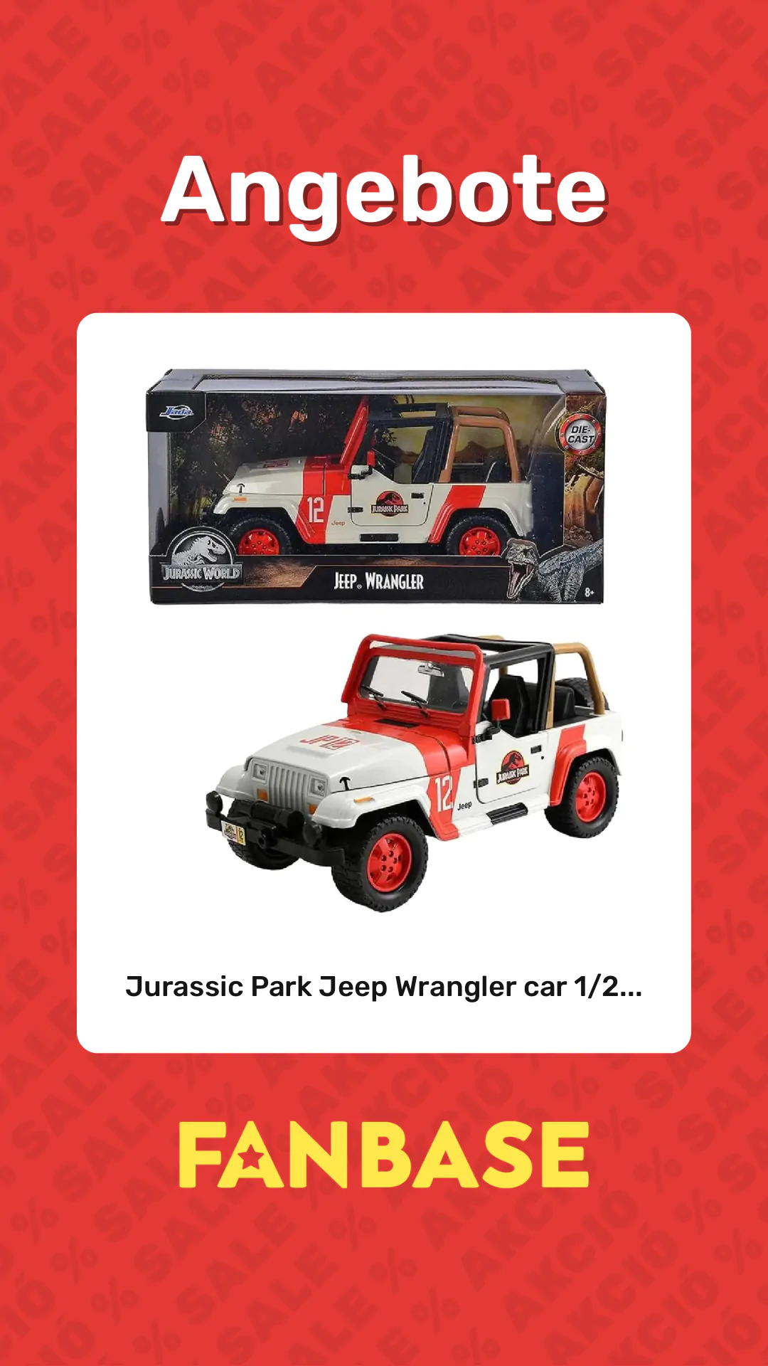 Angebote: Jurassic Park Jeep Wrangler car 1/2...