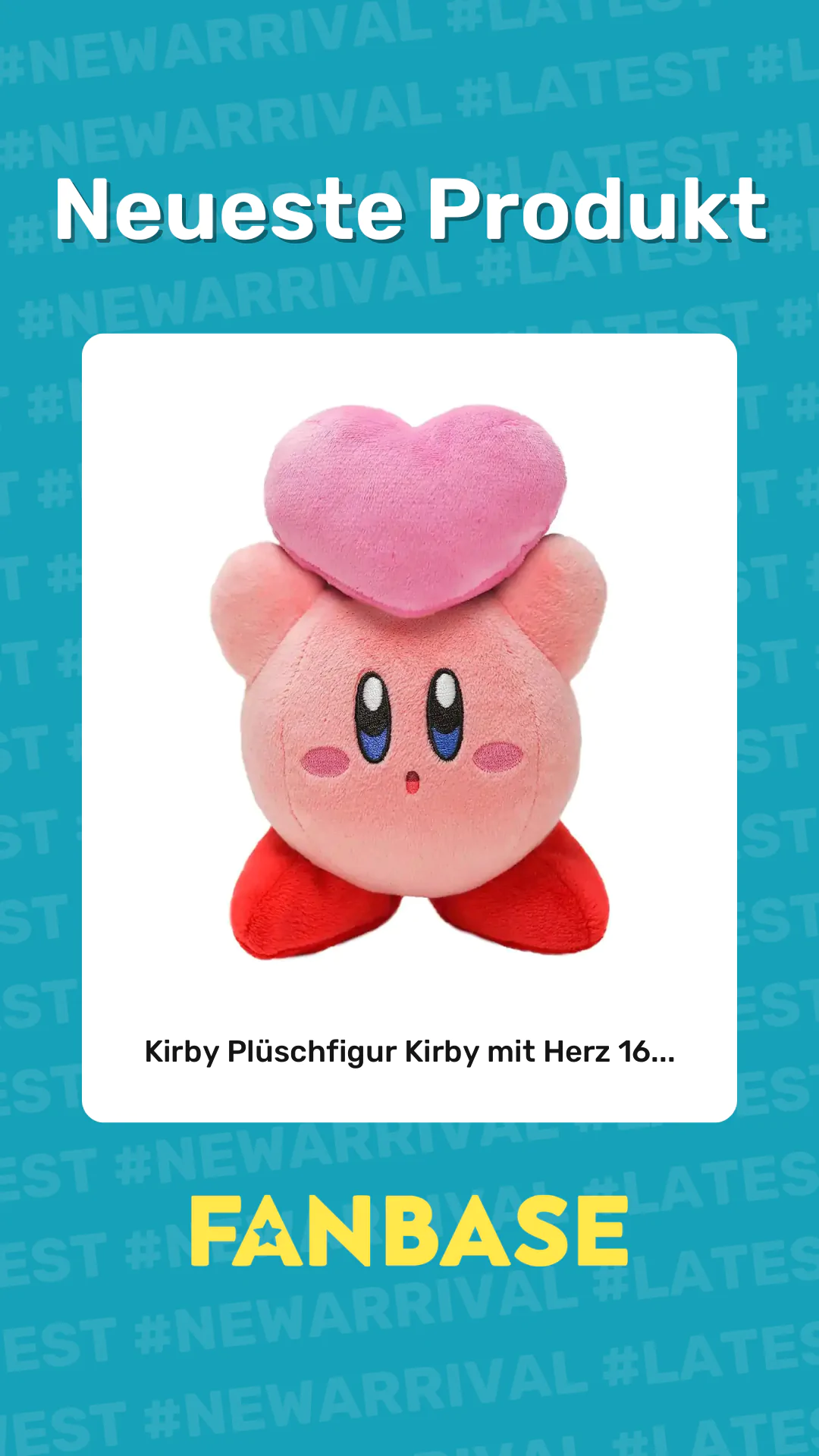 Neueste Produkt: Kirby Plüschfigur Kirby mit Herz 16...