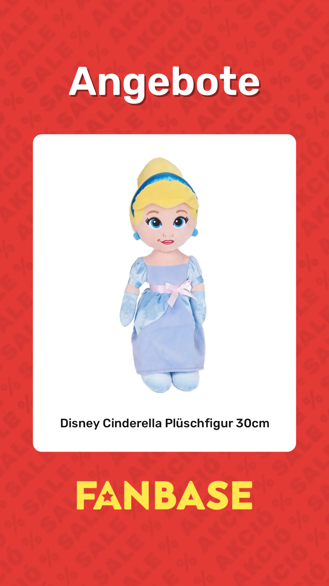 Angebote: Disney Cinderella Plüschfigur 30cm