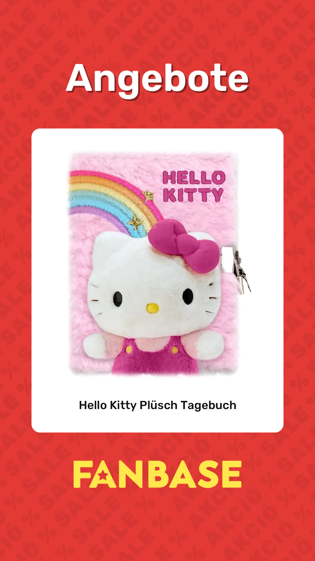 Angebote: Hello Kitty Plüsch Tagebuch