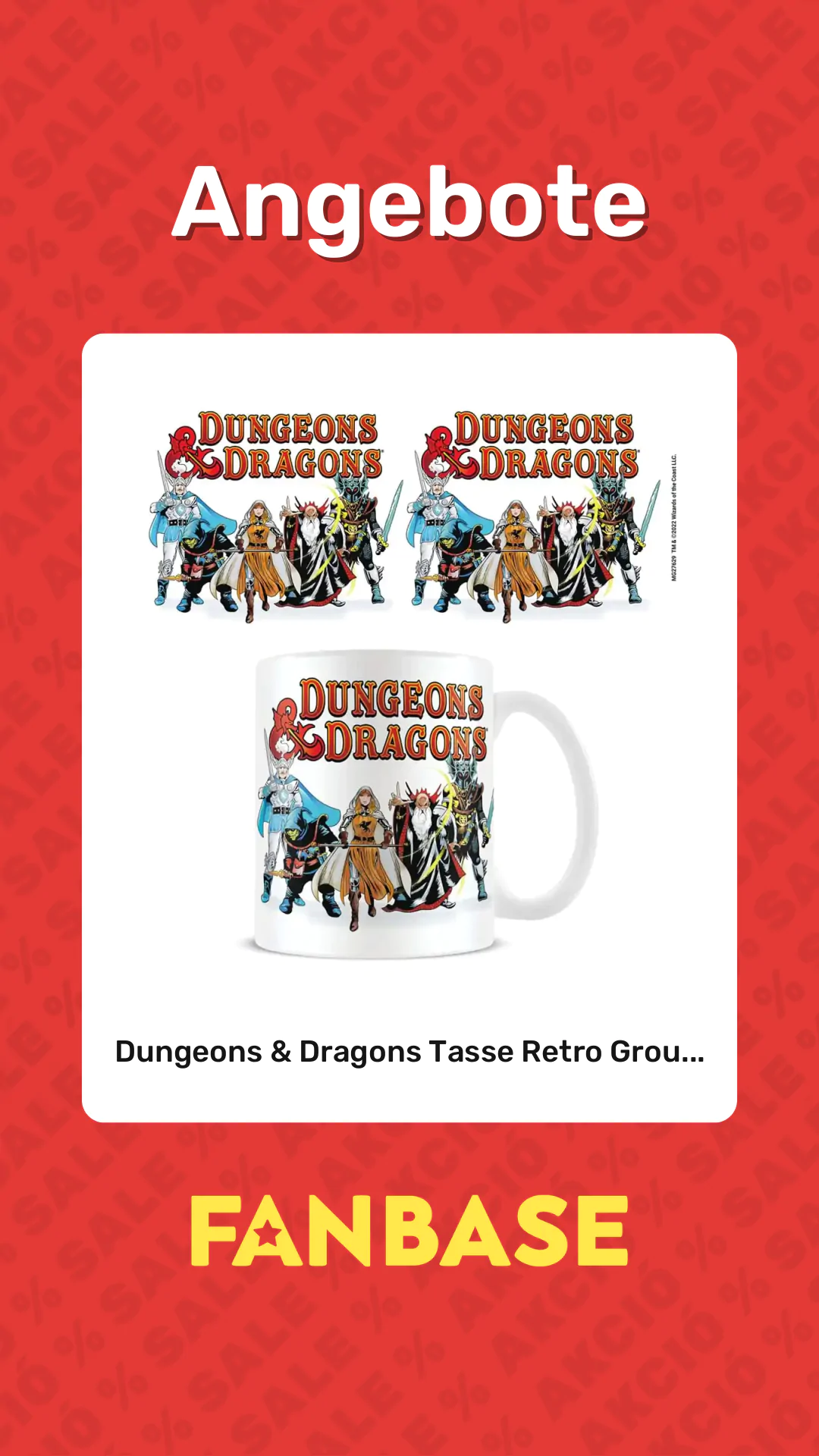 Angebote: Dungeons & Dragons Tasse Retro Grou...