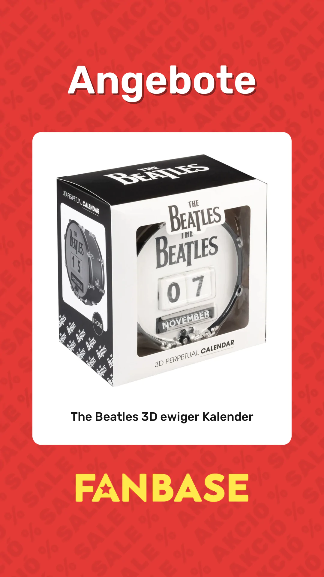 Angebote: The Beatles 3D ewiger Kalender