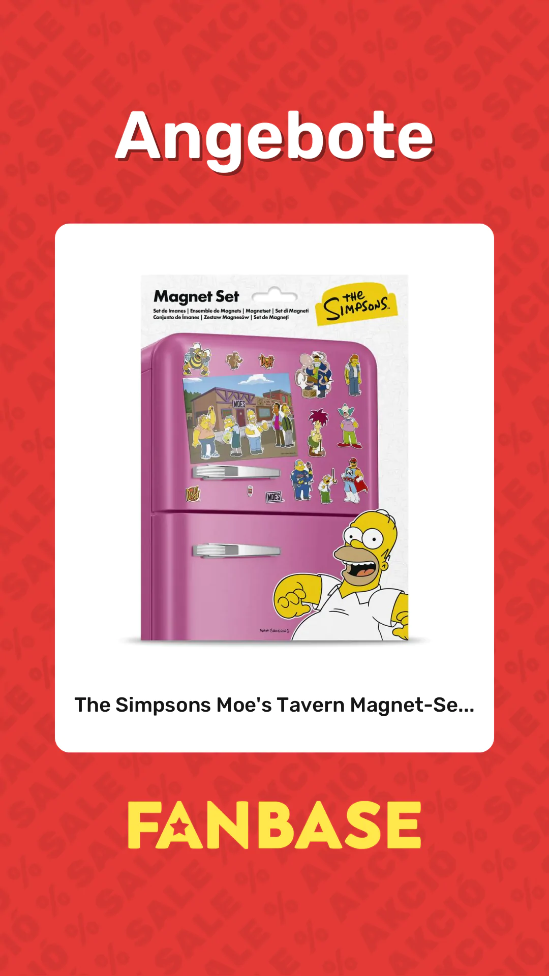Angebote: The Simpsons Moe's Tavern Magnet-Se...