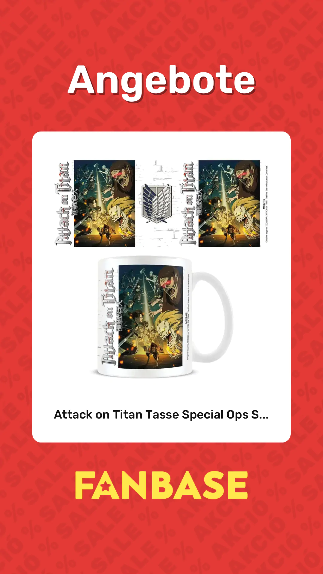 Angebote: Attack on Titan Tasse Special Ops S...