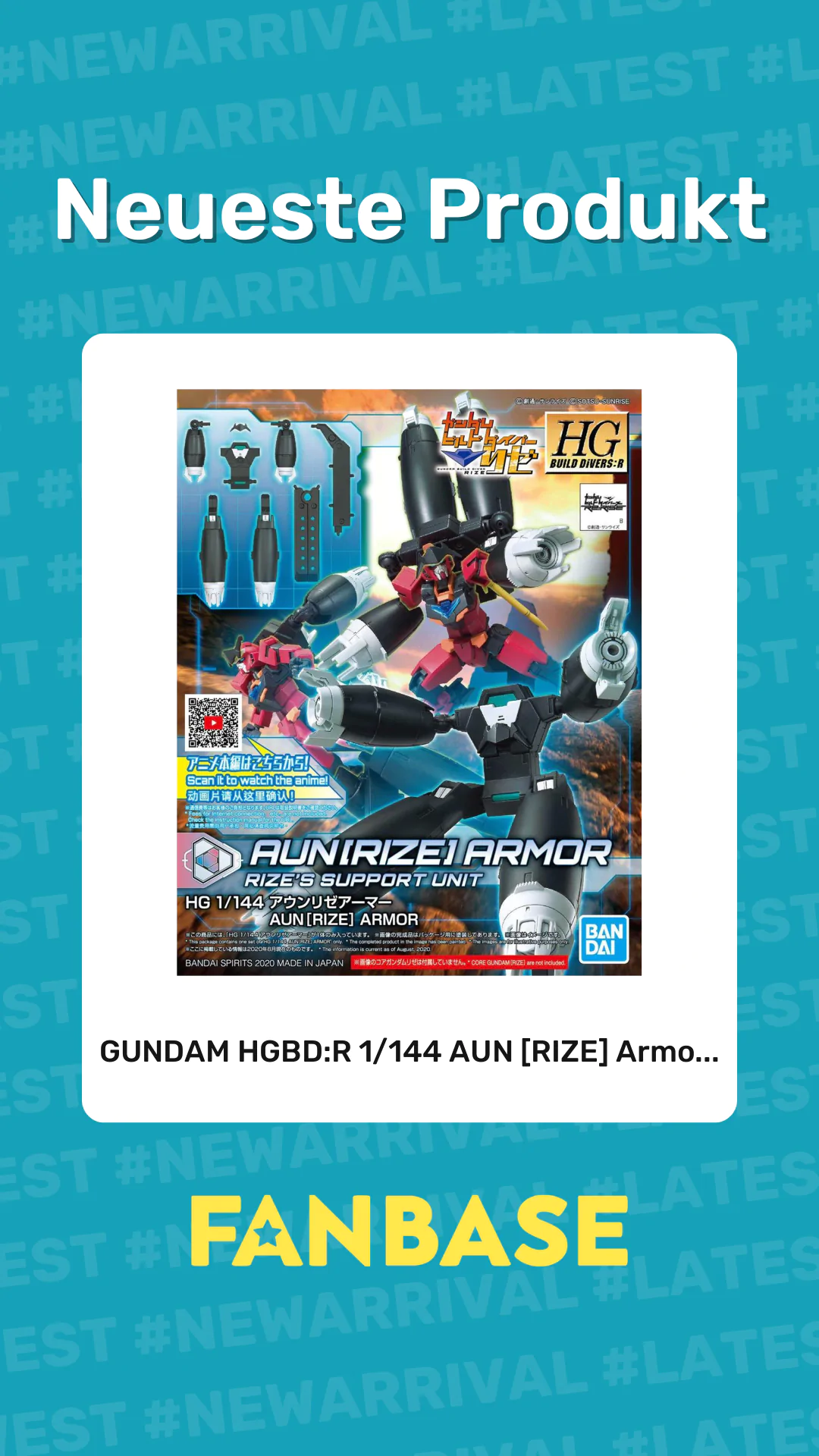 Neueste Produkt: GUNDAM HGBD:R 1/144 AUN [RIZE] Armo...
