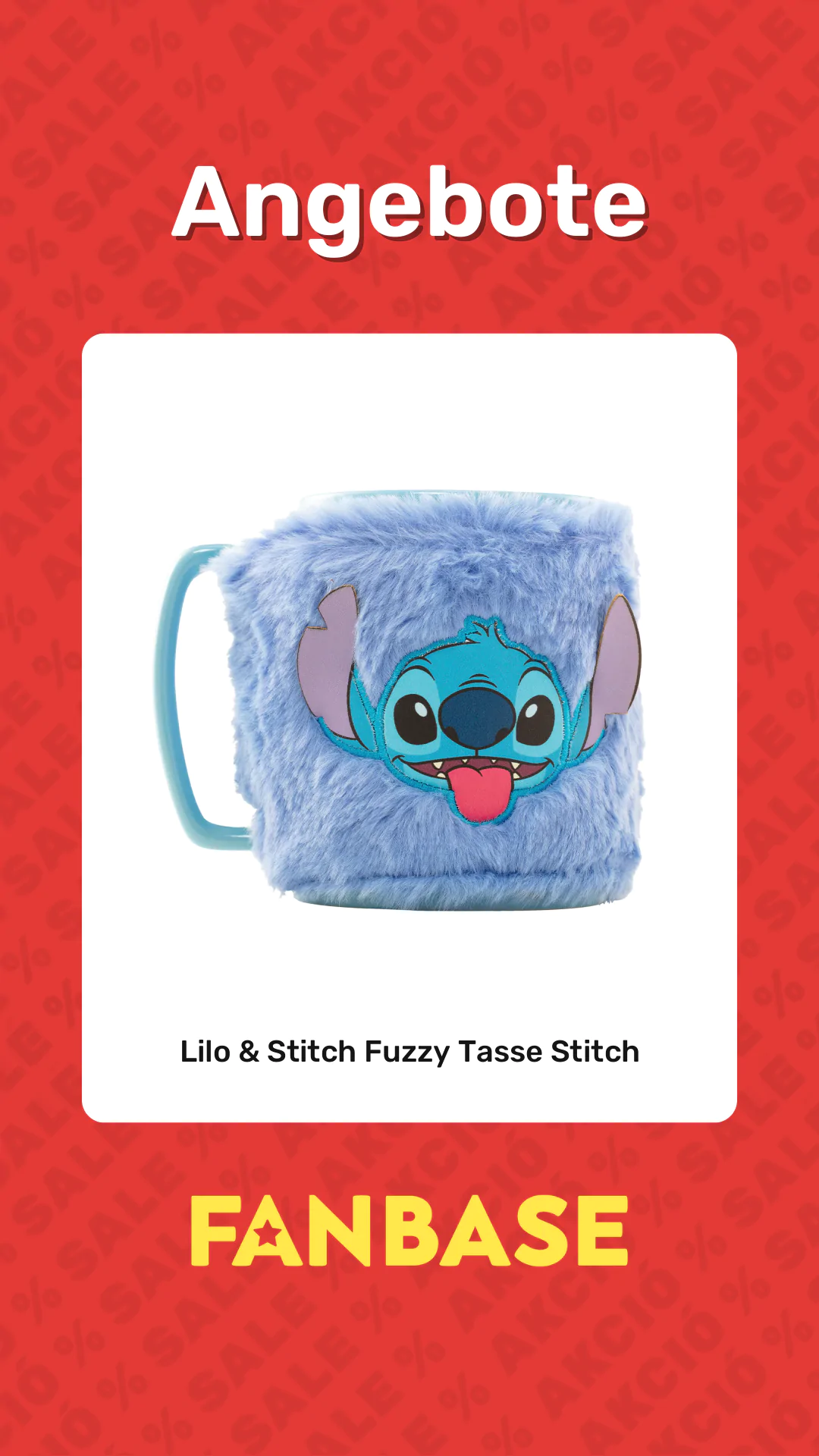 Angebote: Lilo & Stitch Fuzzy Tasse Stitch
