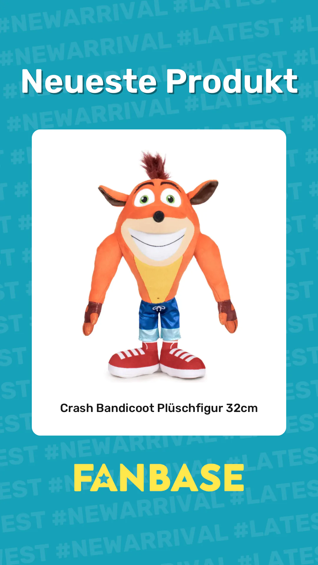 Neueste Produkt: Crash Bandicoot Plüschfigur 32cm