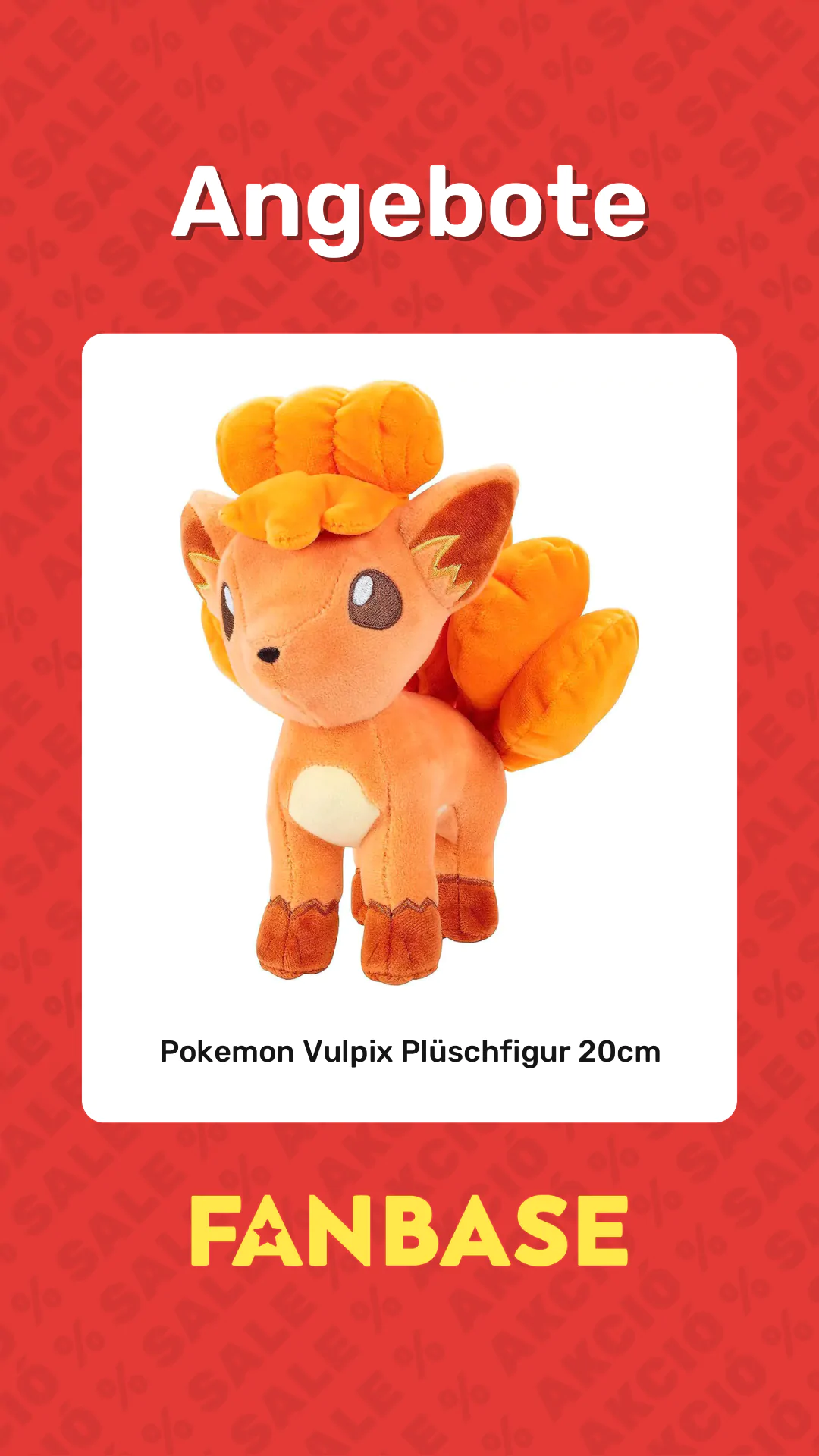 Angebote: Pokemon Vulpix Plüschfigur 20cm