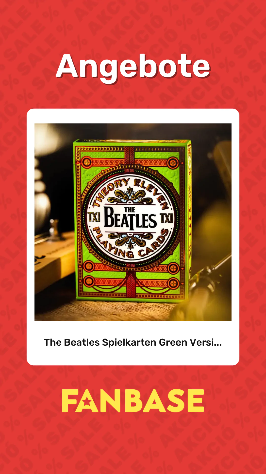 Angebote: The Beatles Spielkarten Green Versi...