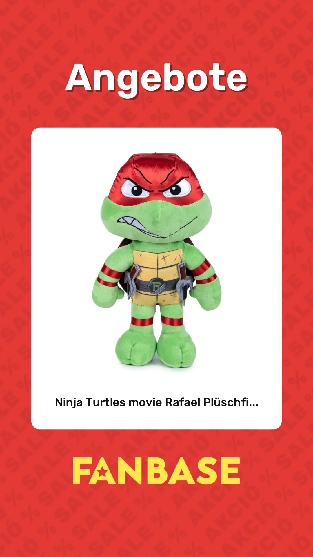 Angebote: Ninja Turtles movie Rafael Plüschfi...