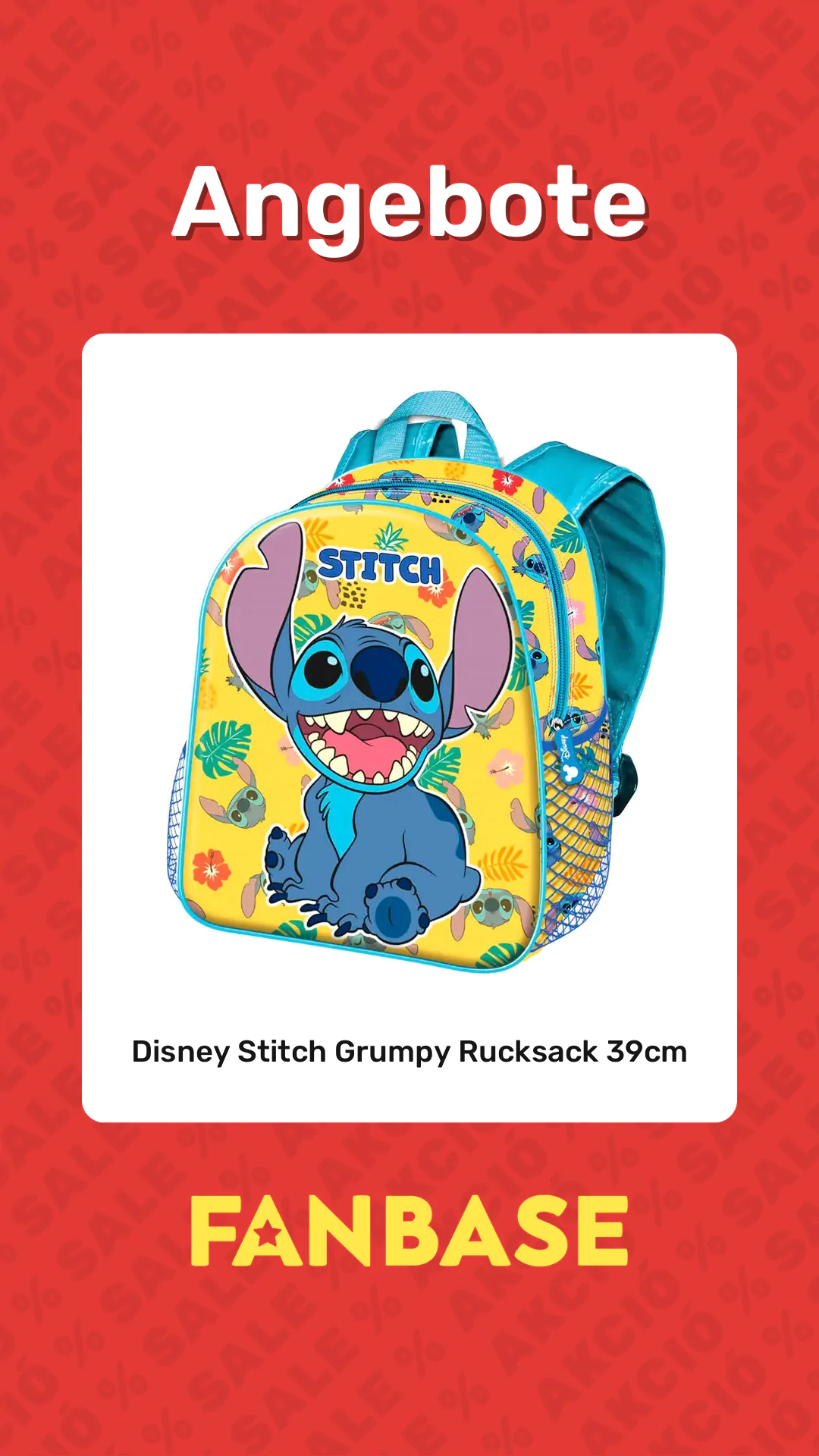 Angebote: Disney Stitch Grumpy Rucksack 39cm