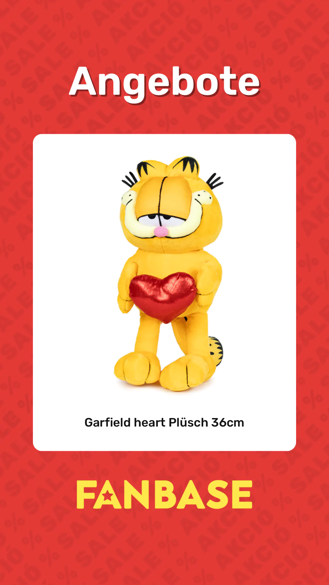 Angebote: Garfield heart Plüsch 36cm