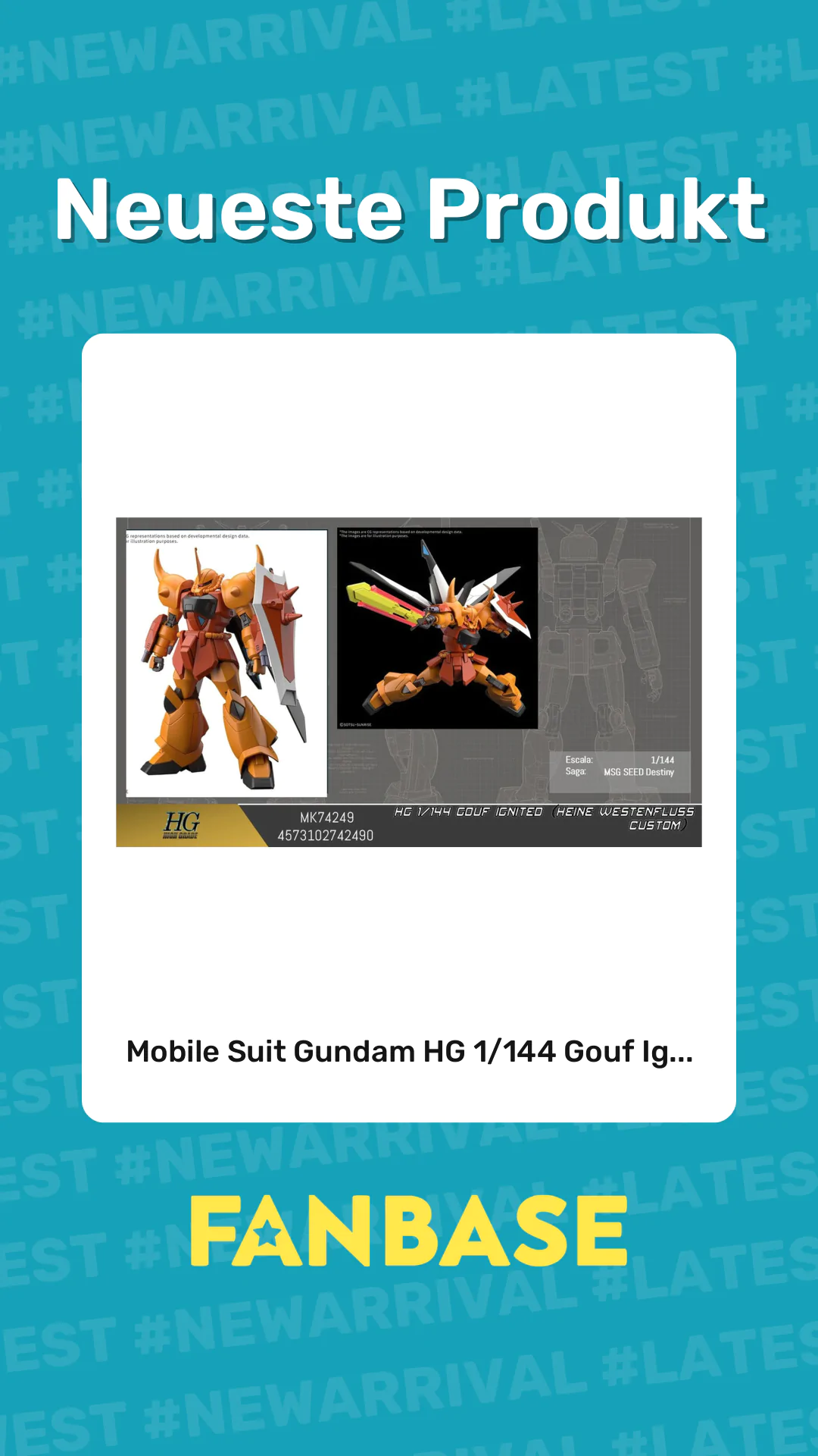 Neueste Produkt: Mobile Suit Gundam HG 1/144 Gouf Ig...
