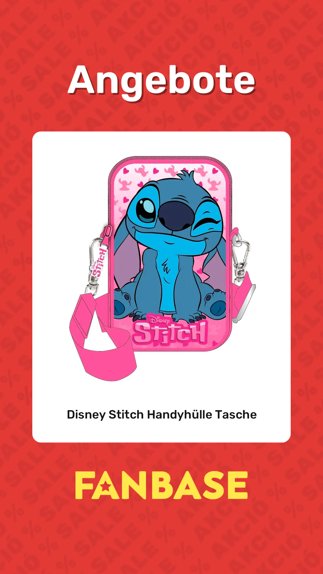 Angebote: Disney Stitch Handyhülle Tasche