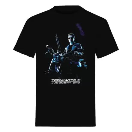 The Terminator T-Shirt Bike Pose Black Produktfoto
