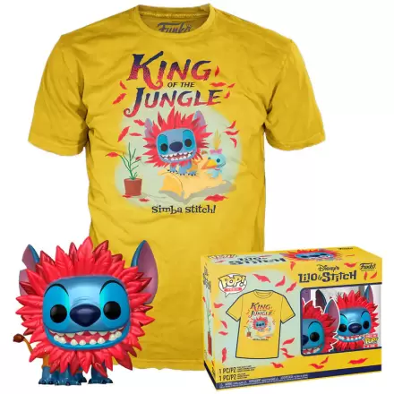 Disney Stitch Funko POP! & Tee Vinyl Figur & T-Shirt Set Costume Simba termékfotója