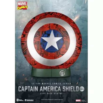 Marvel Comics PVC Captain America Schild Lebensgröße Statue 64 cm Produktfoto