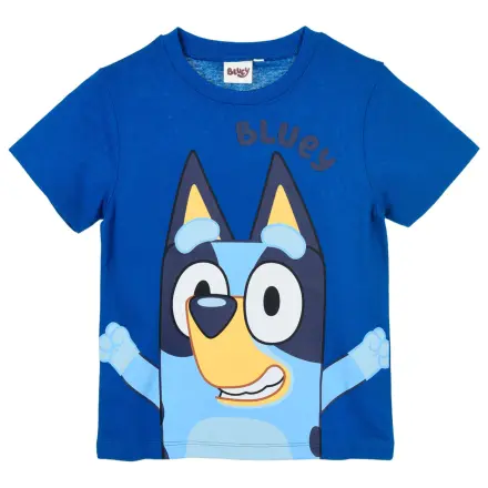 Bluey Blue Kinder Kurzarm-T-Shirt, Oberteil Produktfoto