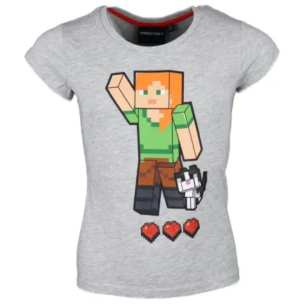 Minecraft Grau Kurzarm T-Shirt für Kinder, Oberteil Produktfoto