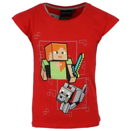 Minecraft Rot Kinder Kurzarm T-Shirt Oberteil Produktfoto