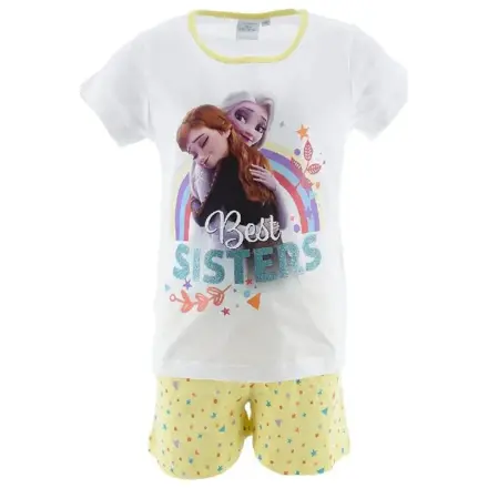 Disney Frozen Best Sisters White Kinder kurzer Pyjama Produktfoto