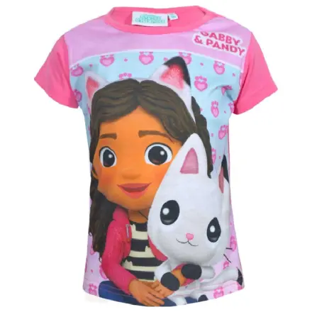 Gabby's Dollhouse Pandy Pink Kinder Kurzarm T-Shirt Oberteil Produktfoto