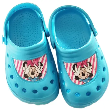Disney Minnie Peek-a-Bow Blue Kinder Clog-Hausschuhe Produktfoto