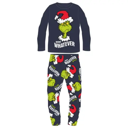 The Grinch Merry Whatever Blau Kinder Lange Pyjamas Produktfoto