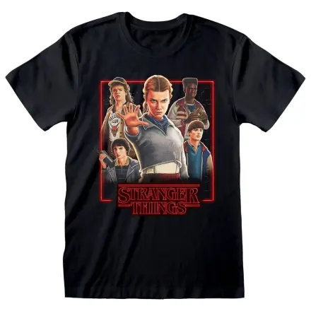 Stranger Things T-Shirt Characters in leuchtender Box Produktfoto