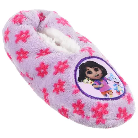 Dora the Explorer Blumen Lila Kinder Winterhausschuhe Produktfoto