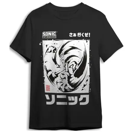 Sonic the Hedgehog Black Brush Erwachsenen T-Shirt Produktfoto