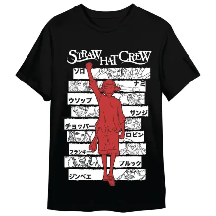 One Piece Monkey D. Luffy Straw Hat Crew Erwachsenen T-Shirt Produktfoto