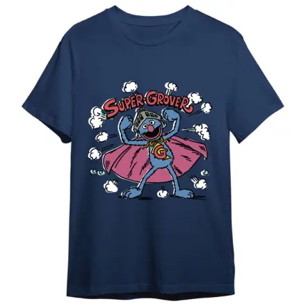 Sesame Street Super Grover Erwachsenen T-Shirt Produktfoto