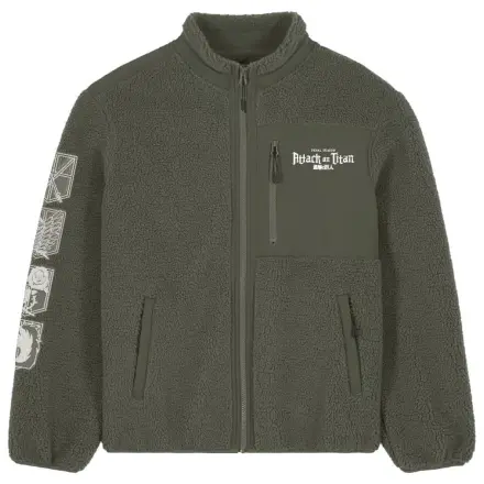 Attack On Titan Logo Sherpa-Jacke Produktfoto