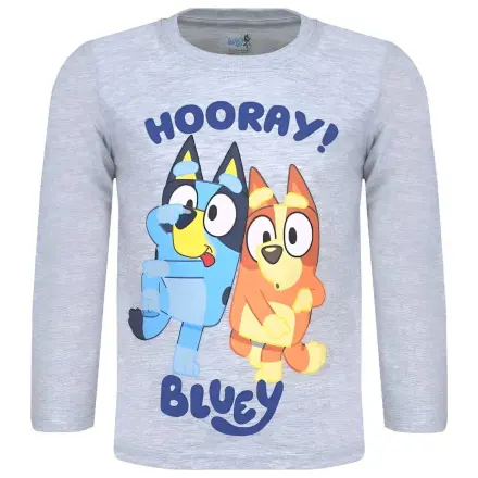 Bluey Hooray! Graues Langarm-T-Shirt / Top Produktfoto